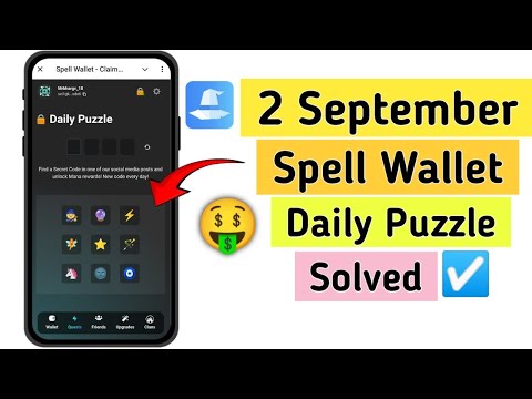 spell wallet 2 september daily puzzle | spell wallet daily secret code today | daily combo code