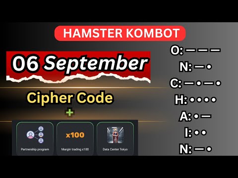 Hamster Kombat mini game 6 September / puzzle game / Puzzle game Solved / cipher code / 6 September