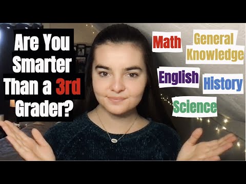 ASMR Are You Smarter than a 3rd Grader? | Whispering 55 Trivia Questions