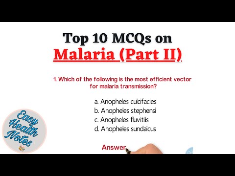 Top 10 Important Multiple Choice Questions (MCQs) on Malaria (Part II)