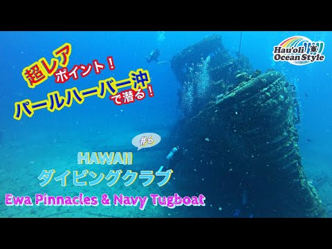 【ハワイダイビングクラブ】滅多に行けないポイント！パールハーバー沖でファンダイビング！Dive the Nashua Navy Tug off the Coast of Oahu