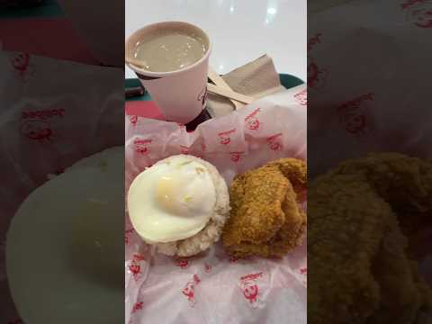 Jollibee Breakfast #jollibee #chickenjoy #garlicrice #hongkong #shorts