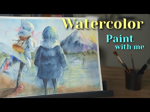 watercolor anime || struggling witch background