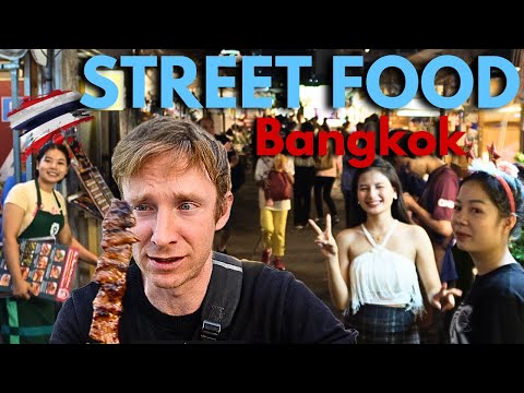 Amazing Street Food and People in Bangkok Night Market