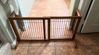 Richell 94135 Freestanding Pet Gate with Autumn Matte Finish Review