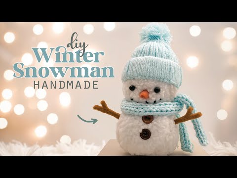 ☃️ Fabric Snowman toy ★ Free Winter Holiday Craft ★ ☃️