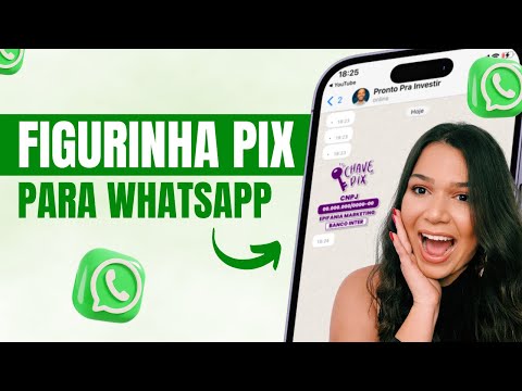 Como criar FIGURINHA de CHAVE PIX para WHATSAPP | Grátis [CANVA]