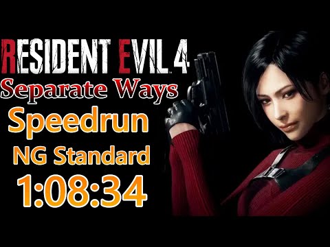 『Resident Evil 4 - Separate Ways Speedrun Ng Standard 1:08:34』