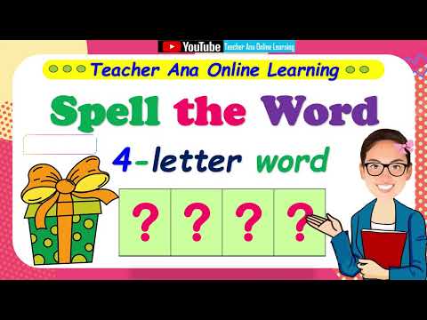 LET'S SPELL 4-LETTER WORDS ll English Vocabulary for Kids ll Teacher Ana Online Learning