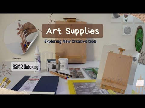 ASMR Art Supplies Unboxing | Exploring New Creative Tools for Artists