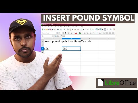 How to insert pound symbol on libreoffice calc | insert pound symbol on libreoffice calc