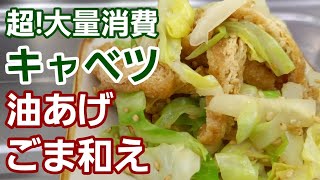 【大量作り置き】キャベツと味しみしみの油あげがマジで旨い！ごま和え