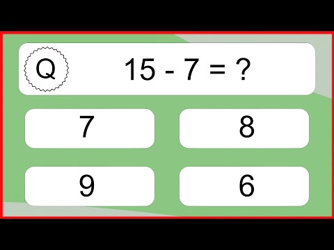 20 Subtraction Quiz Exercises for Kids: Numbers Up to 20