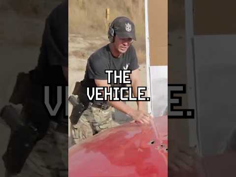 How do bullets bounce off cars? #pewpew #military #tip #reels #youtubeshorts