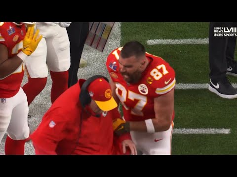 Travis Kelce HEATED & CUSSES OUT Andy Reid 🤬😱 Chiefs Vs 49ers Super Bowl 2024 highlights