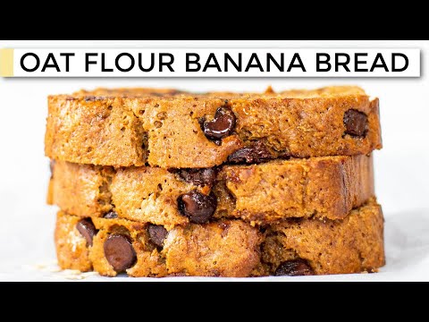 BANANA BREAD WITH OAT FLOUR | easy, healthy, moist recipe!