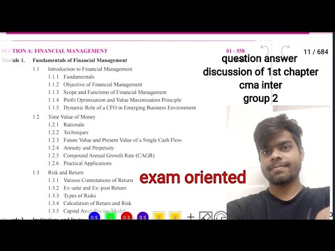 CMA Inter: Dec (2024) | Financial Management & Data Analytics | First chapter full solution