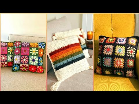 Patrones de fundas de almohada tejidas a crochet hechas a mano