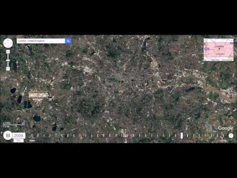 London, UK - Urban Sprawl Time Lapse