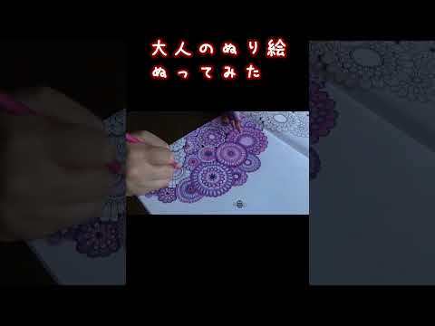 10色【大人のぬり絵】ぬってみた #shorts