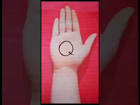 Q letter easy mehndi trick 😍 #mehndi #easymehndi #trending #youtubeshorts #shorts #viral