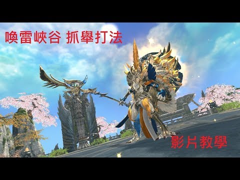 ⌜劍靈 Blade & Soul⌟ 熟練 喚雷峽谷 尾王 - 阿揚卡 ✿召喚天罰+最遠三噴+擋球割槍視角❀ 抓舉打法教學