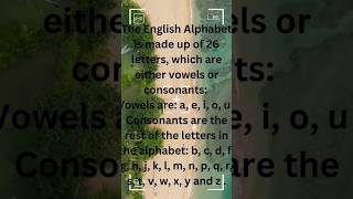 Vowels and consonants #letslearnenglish #improveyourenglish #how