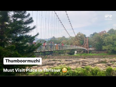 😍 Explore the Thumboormuzhi Hanging Bridge & Park 🏞️ Must Visit Place in Thrissur #kerala #travel