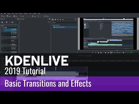 Kdenlive Tutorial 2019 - How to do basic Transitions and Effects