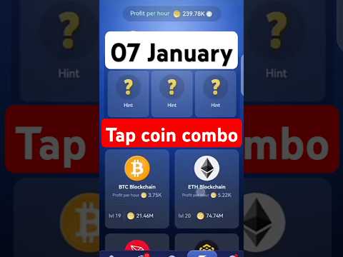 Tap Coin Daily Bounty 7 January | Tap Coin Daily Combo Today