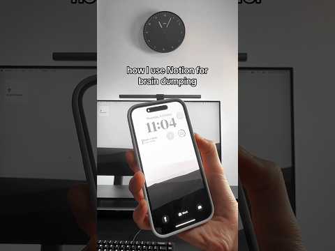 how I use Notion for brain dumping #braindump #secondbrain #notion #productivity #productivityhacks