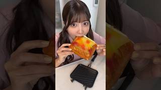 【SNS映え】パリパリ飴パンホットサンド作ってみた結果...🍬🍞#shorts