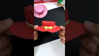 How to make paper hat 👒😍 #shorts #youtubeshorts #art #craft #origami #diy #papercraft #craftideas