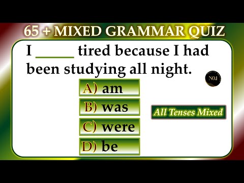 65 + Grammar Tenses Quiz | English Tense Practice Test | English Grammar Quiz | No.1 Quality English