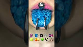 파란 씨앗 젤리먹방 ASMR BLUE SEED TONGUE JELLY #shorts #satisfying #eating #asmr #viral #モッパン #咀嚼音 #食べる音