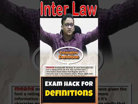 Exam hack for Definitions | CA Siddharth Agarwal