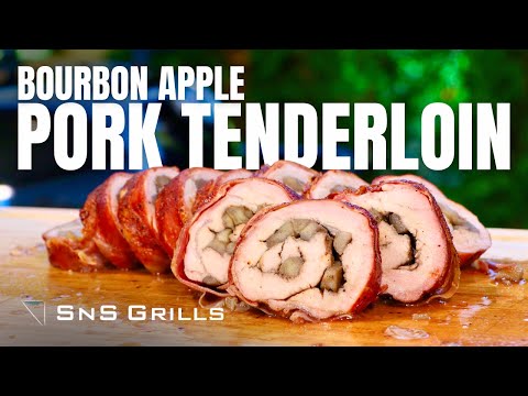 Bourbon Apple Stuffed Pork Tenderloin Recipe - Fall BBQ Recipes