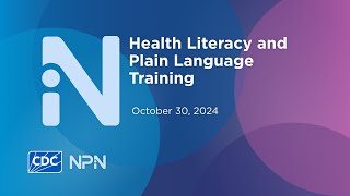 Health Literacy and Plain Language Training