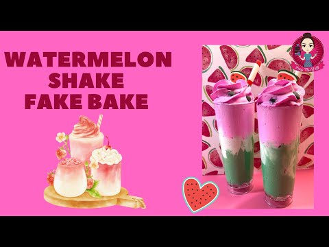 Let’s Fake Bake Mini Watermelon Shakes! #fakebake #watermelon #peepthisyall