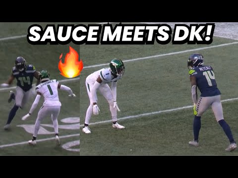 DK Metcalf Vs Sauce Gardner FULL MATCHUP! 🔥 (WR Vs CB) 2022 Jets Vs Seahawks NFL highlights