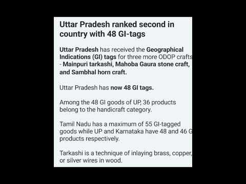 #uttarpradesh 2nd country with 48 GI- tag #shorts #currentaffairs #gk