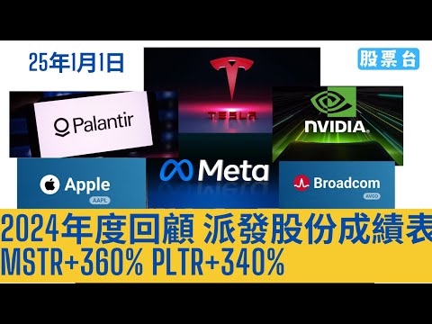 #美股年報 2024年度回顧 派發股份成績表 MSTR+360% PLTR+340% 大家記得訂閱畀個Like加入會員謝謝