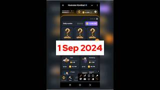 Today 1 September Hamster Kombat Daily Combo Card |Hamster Kombat Daily Combo Today#hamstersoftiktok