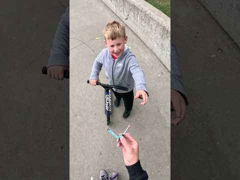 i made his year😇        #scooter #skatepark #funny #comedy #skate #fun #happy #challenge