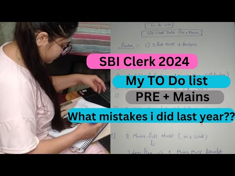 My To Do list for SBI Clerk 2024. What mistakes i did last year?? #sbiclerk2024 #sbiclerk #sbipo