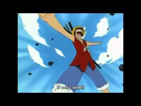 Luffy takes the bullets head on!