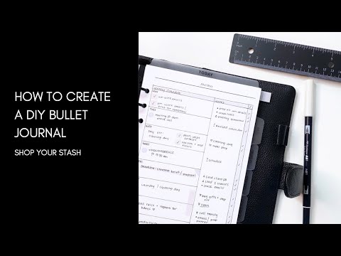 Shop Your Stash! DIY Weekly Bullet Journal Using Grid Inserts | Cloth & Paper