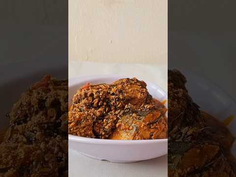 Egusi Soup with Ukazi leaves.