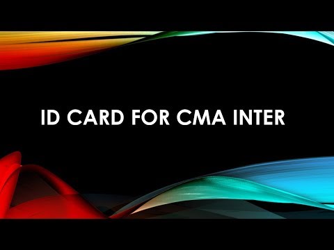 ID Card For CMA Inter Students