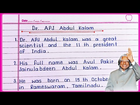 10 lines on Dr APJ Abdul Kalam in English || Essay on Dr APJ Abdul Kalam || Dr APJ Abdul Kalam ||